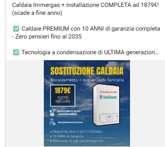 Creatività ads caldaie